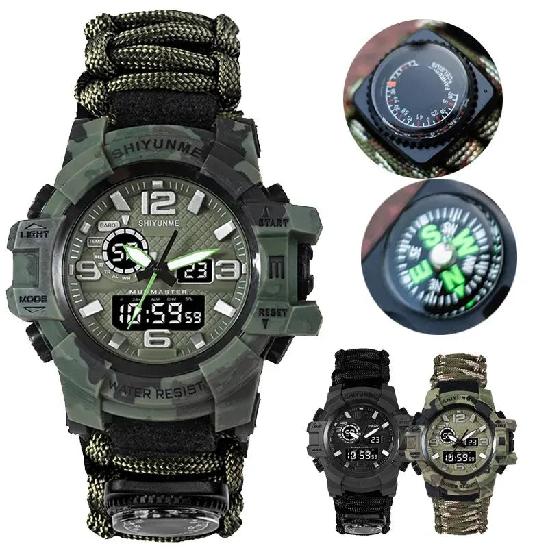 Outdoor Survival Paracord Watch — Military Tactical Multifunctional