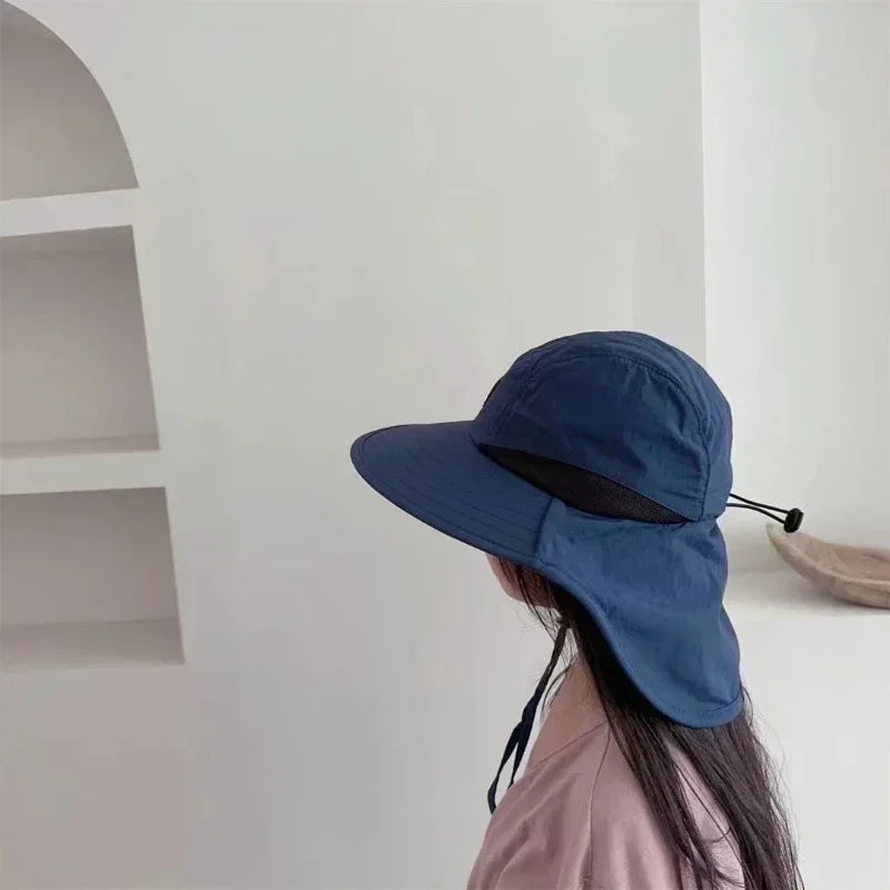 Wide Brim Neck Flap Hat – Unisex Outdoor Fishing & Hiking