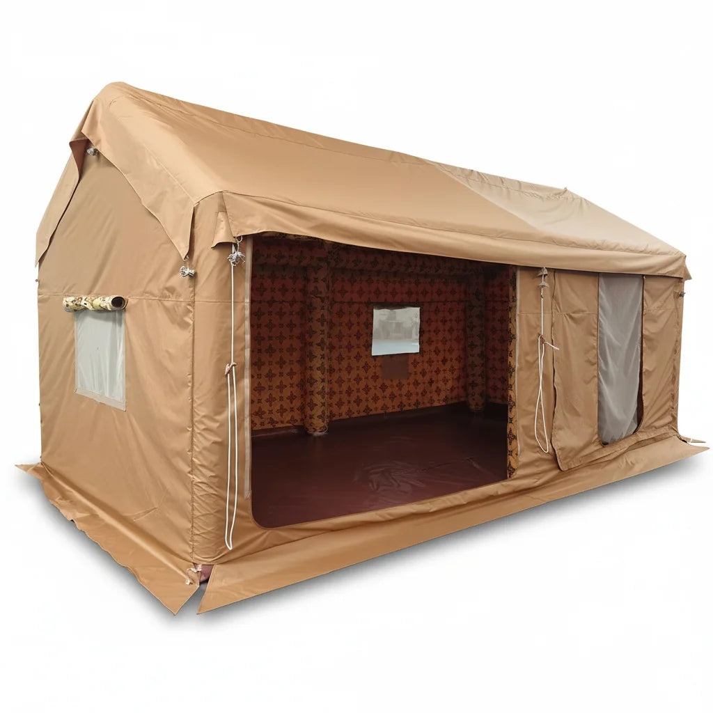 Inflatable Camping Tent – Portable PVC Waterproof Four-Season Family Tent