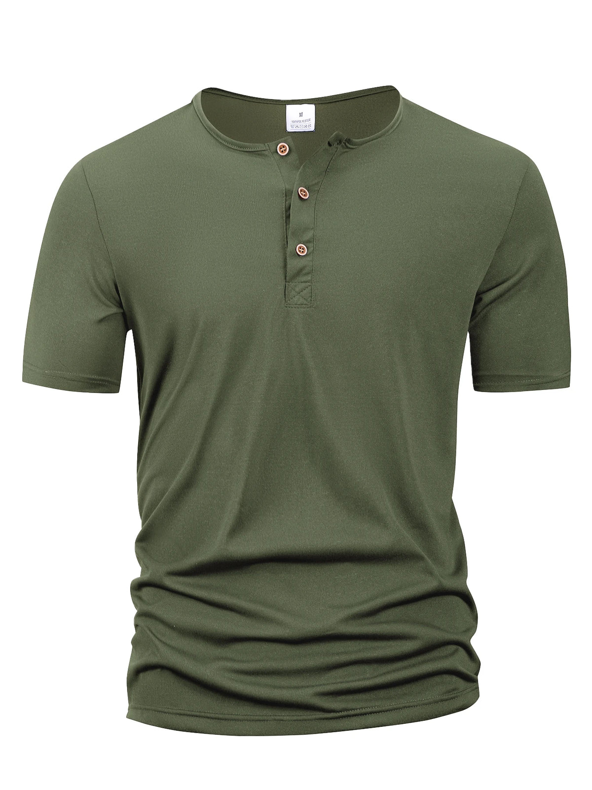 Men's Henley Slim Fit Sport T-Shirt — Quick Dry, Lightweight, Breathable | Casual Polo Style Tops