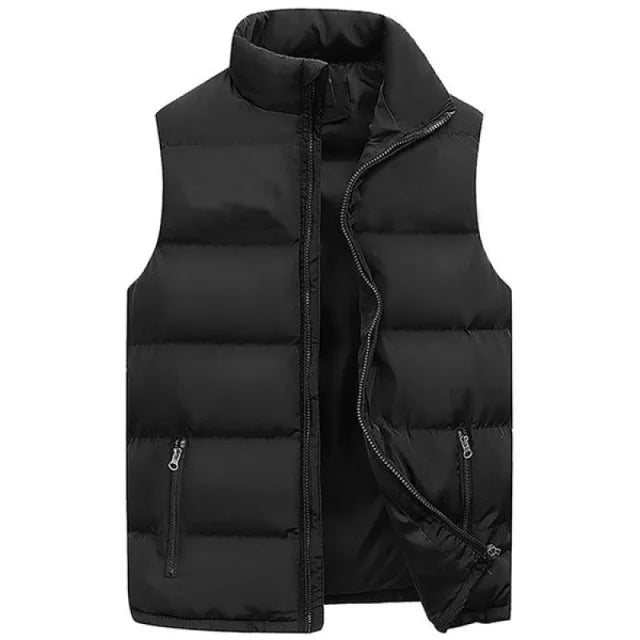 Men's Warm Sleeveless Vest Jacket | Waterproof Zipper Waistcoat