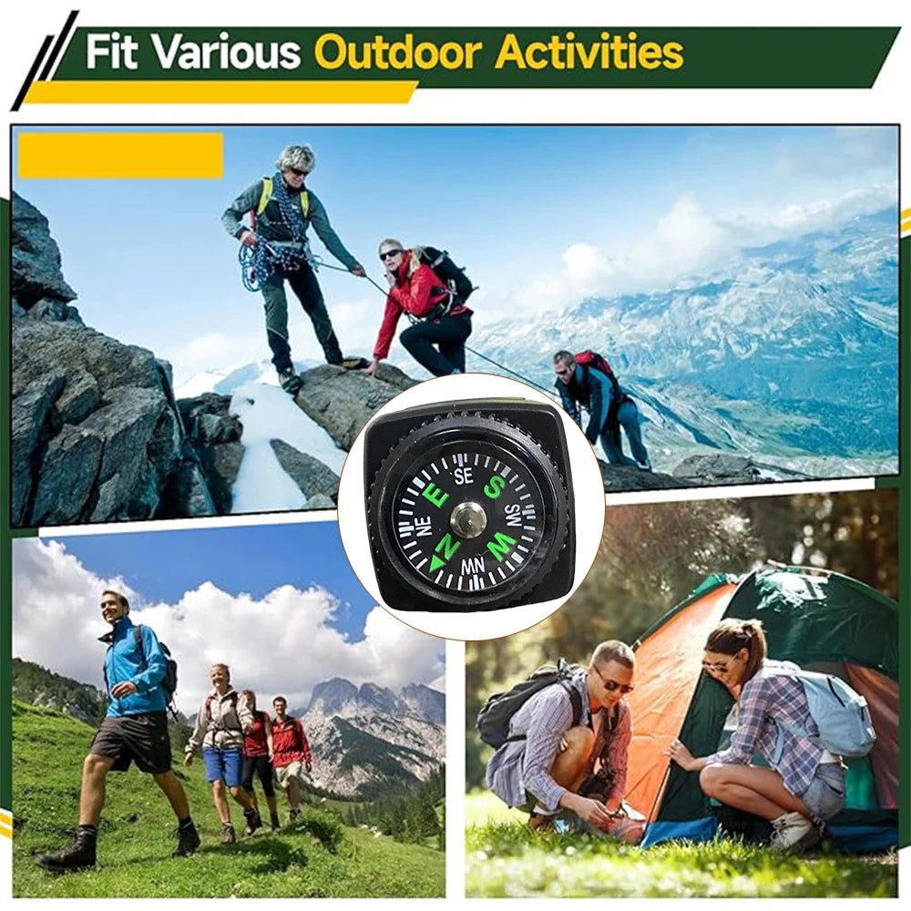 Mini Wristband Compass — Bulk Pack (10, 15 or 20pcs) | Outdoor Survival
