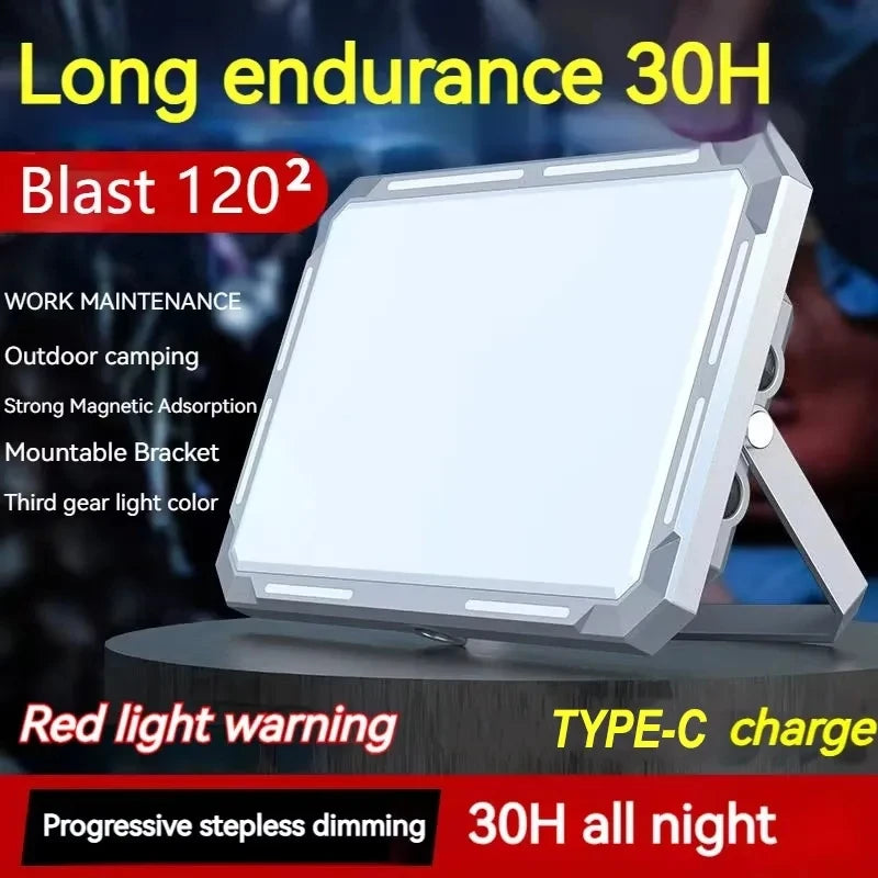 High Power LED Camping Searchlight & Hanging Lamp — Rechargeable, Waterproof, 100m Beam | Emergency Light