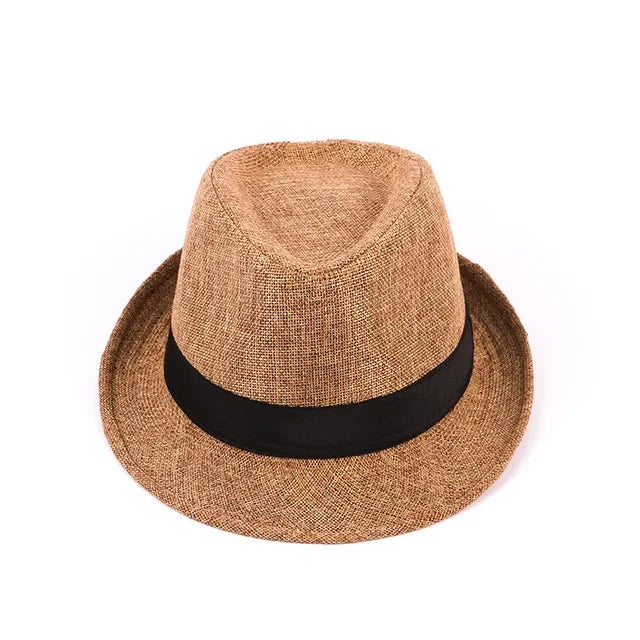Men's Classic Fedora Hat – Cotton Linen Sun Visor