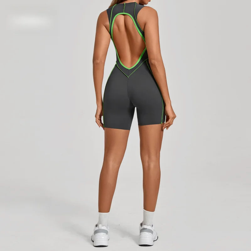 Women's Compression Gym Bodysuit – Sexy Workout Jumpsuit | S–L