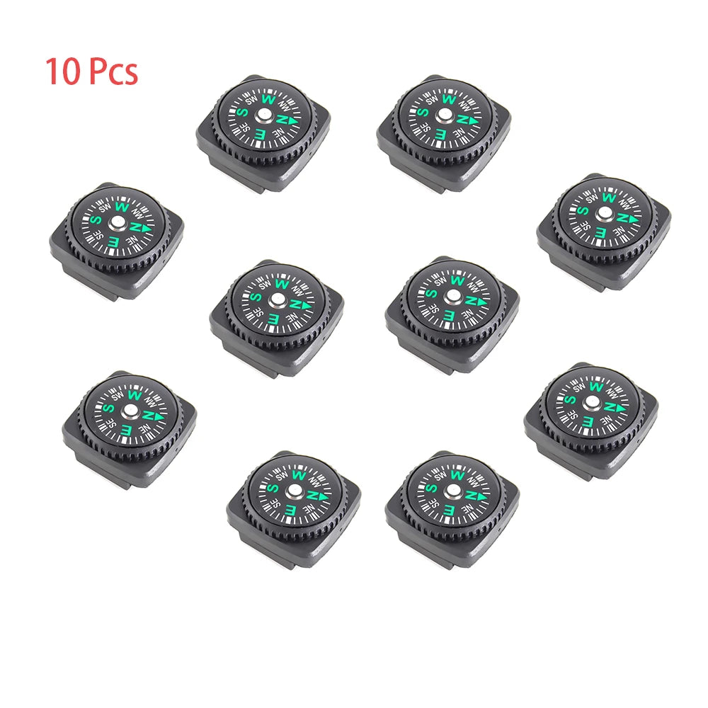 Mini Wristband Compass — Pack of 10 | Outdoor Survival Navigation Tool