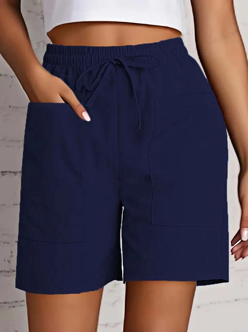 Women's High Waist Casual Shorts with Pockets – Loose Fit Bermuda Shorts | S–XXL