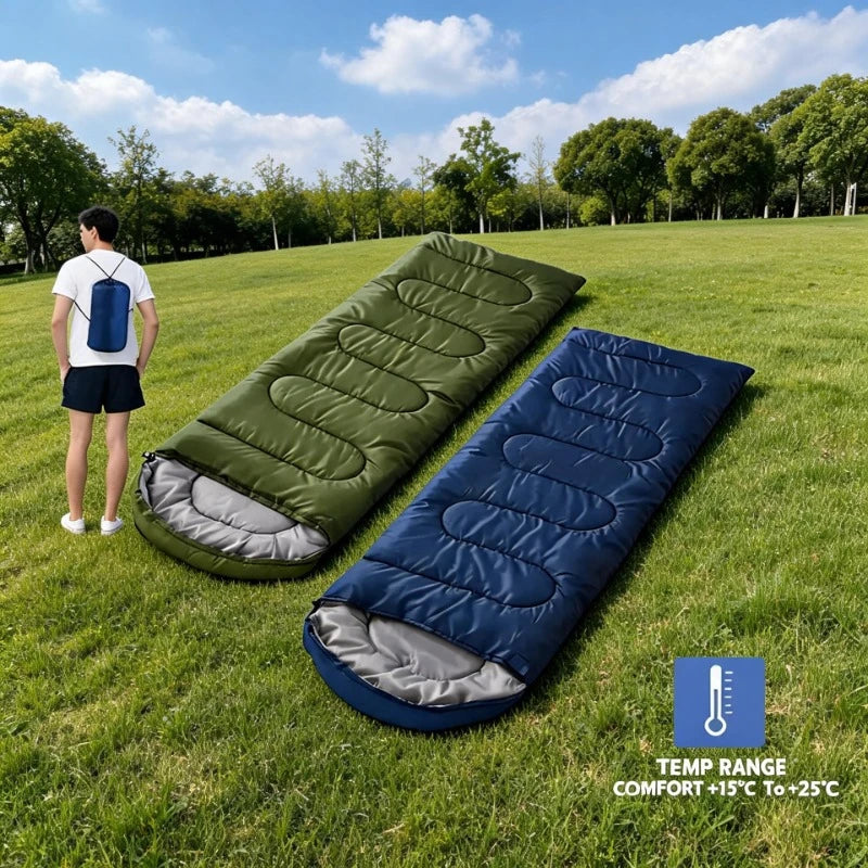 Four Seasons Sleeping Bag – Warm Envelope Style for Camping, Hiking & Travel