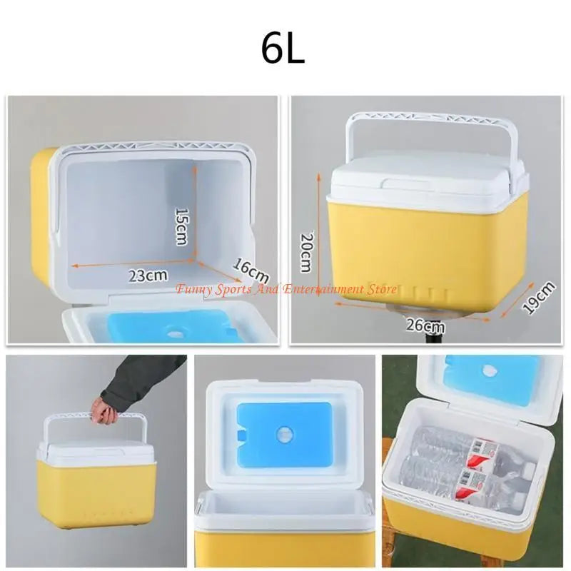 6L Insulated Camping Ice Box Cooler – Compact Car & Outdoor Ice Chest