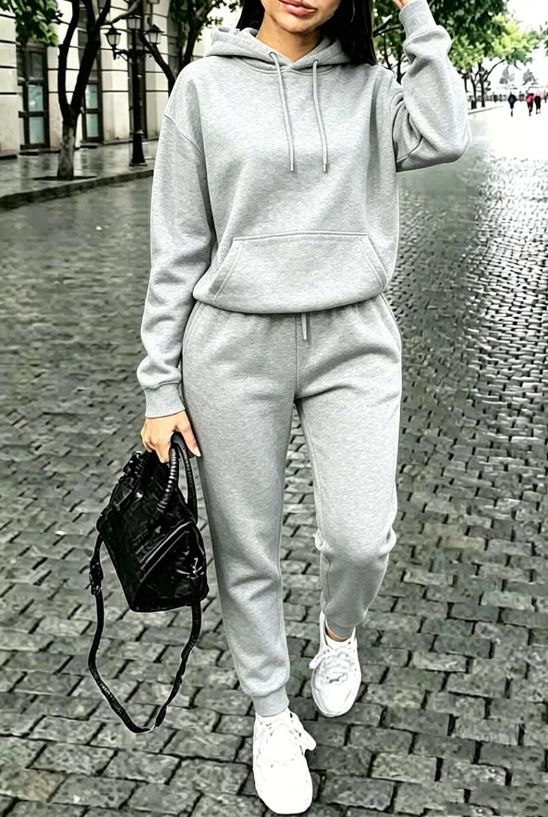Women's Casual Hoodie Tracksuit – Sweatshirt, Pants & Full Set Options