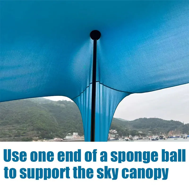 Windproof Beach Canopy & Sun Shade Awning – UV Protection | 1–3 People
