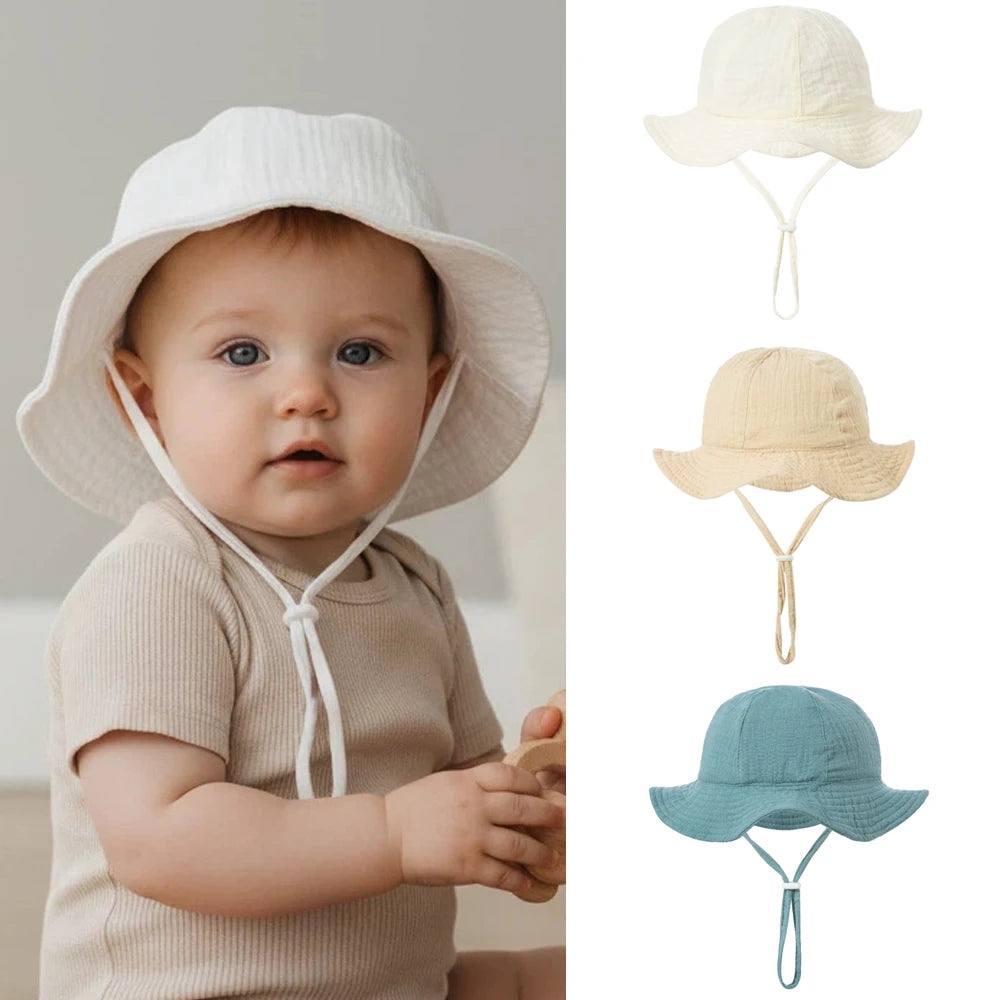 Baby Bucket Hat | Cotton Sun Protection | Unisex | 3–18 Months | 8 Colours