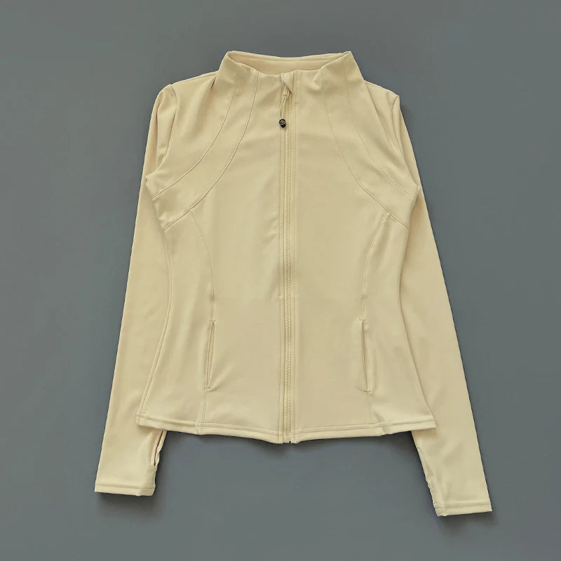 Women's Sports Windbreaker Jacket – Yoga Running Long Sleeve Sweatshirt | S–XL