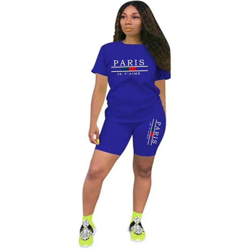 Women's 2-Piece Tracksuit Set – Short Sleeve Tee & Shorts | S–XXXL