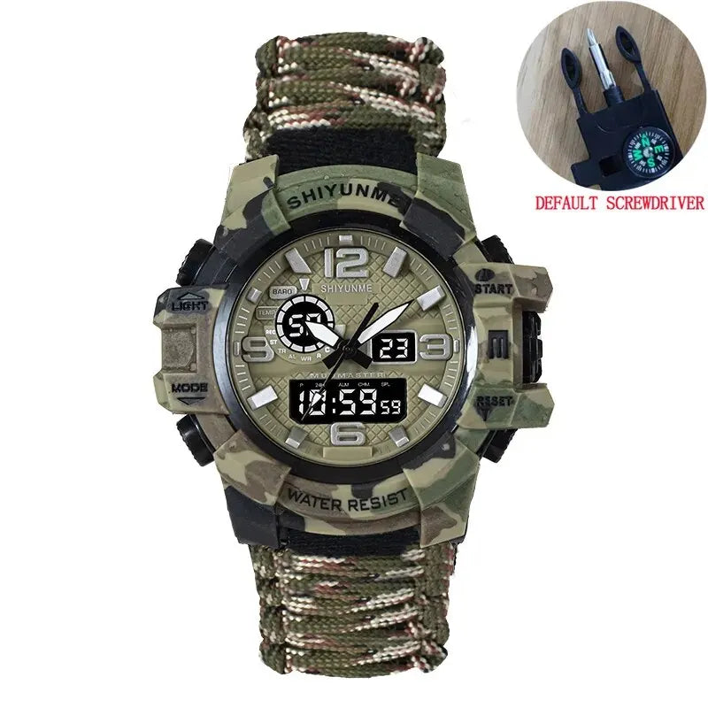 Outdoor Survival Paracord Watch — Military Tactical Multifunctional
