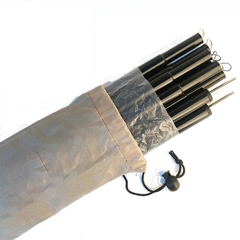 18-Piece Adjustable Tent Pole Set – Camping Tarp & Shelter Support