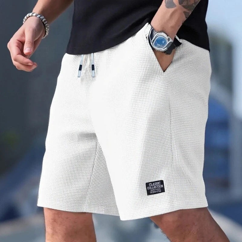 Men's Textured Beach & Sport Shorts — Breathable, Regular Fit | Daily Casual & Active Wear