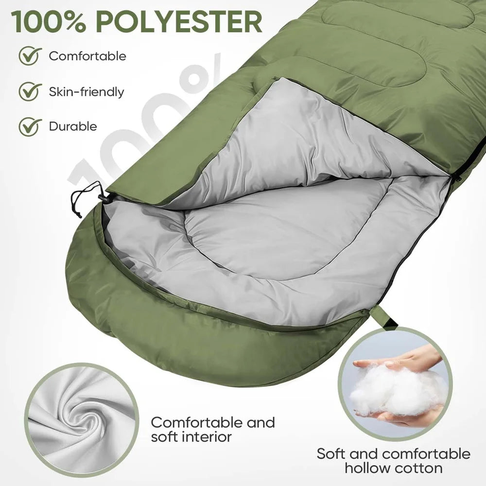 4-Season Waterproof Envelope Sleeping Bag
