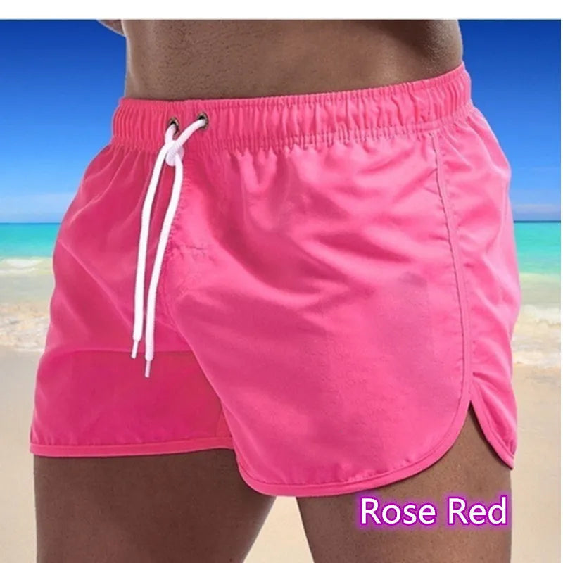 Men's Breathable Swim Shorts — Low Waist, Quick-Dry Microfibre | Beachwear & Swimwear