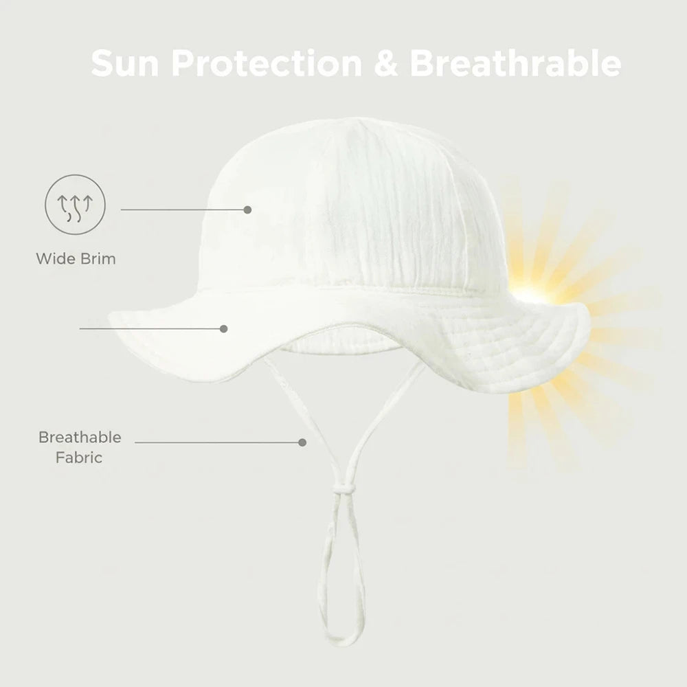 Baby Bucket Hat | Cotton Sun Protection | Unisex | 3–18 Months | 8 Colours