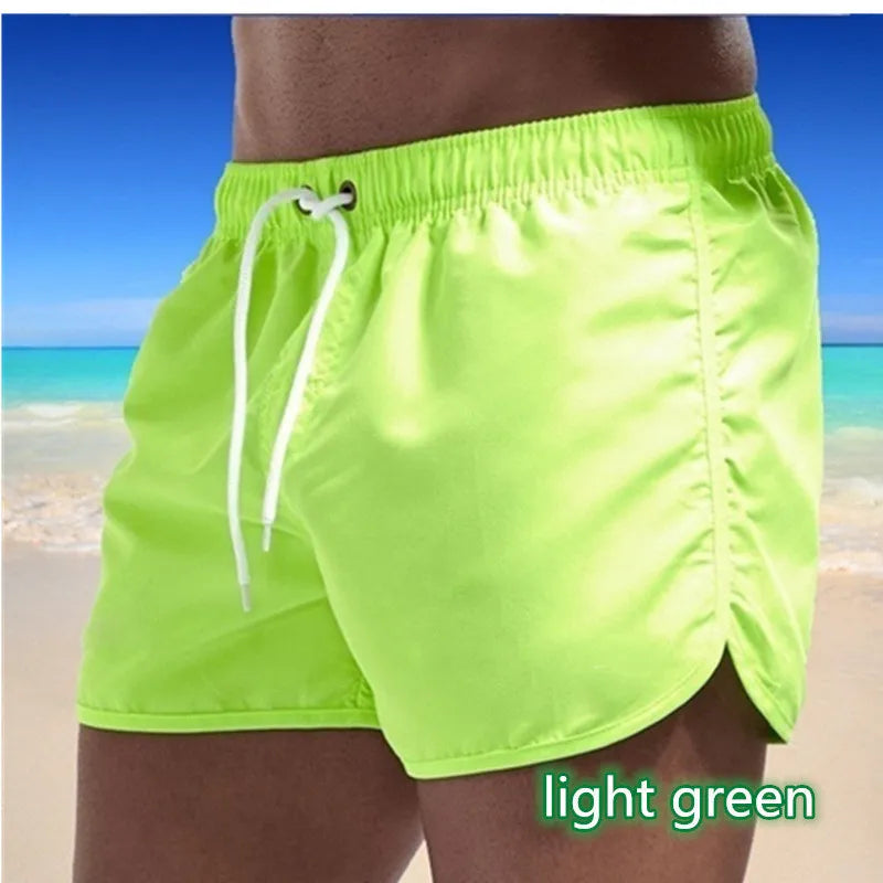 Men's Breathable Swim Shorts — Low Waist, Quick-Dry Microfibre | Beachwear & Swimwear