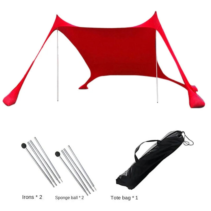 Windproof Beach Canopy & Sun Shade Awning – UV Protection | 1–3 People