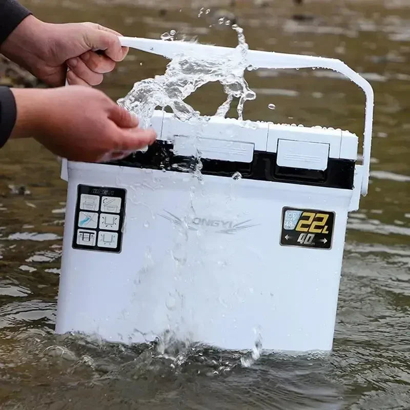 22L Fishing Cooler Box & Tackle Box – Lightweight Portable Fish Storage with Air Holes