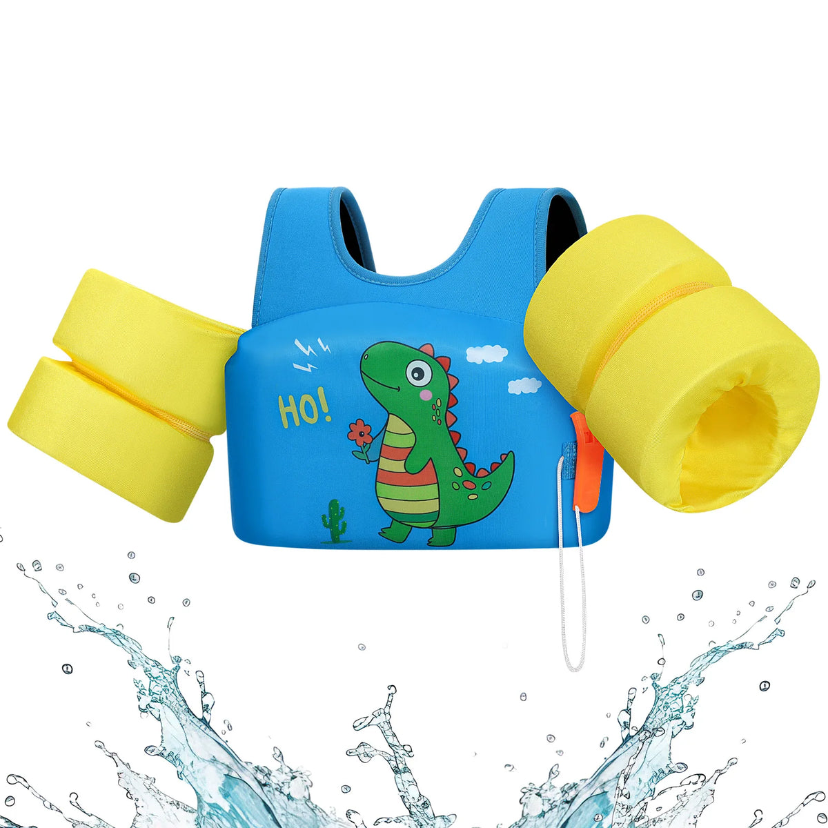 Kids Foam Life Vest & Swim Float | Children's Safety Swim Jacket with Whistle for Ages 3–13