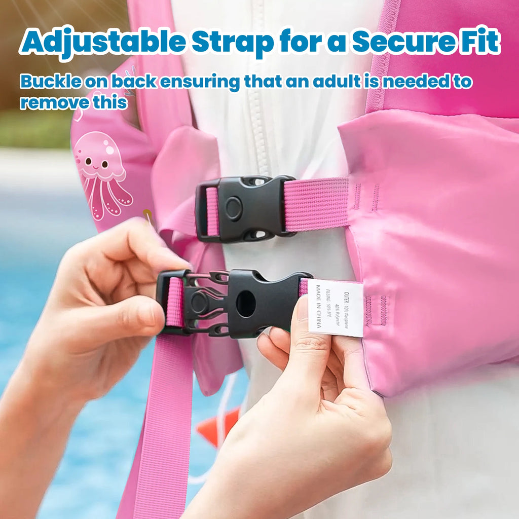 Kids Foam Life Vest & Swim Float | Children's Safety Swim Jacket with Whistle for Ages 3–13