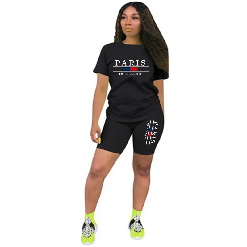 Women's 2-Piece Tracksuit Set – Short Sleeve Tee & Shorts | S–XXXL