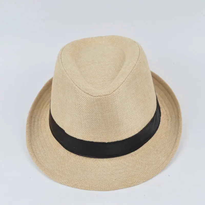 Men's Classic Fedora Hat – Cotton Linen Sun Visor