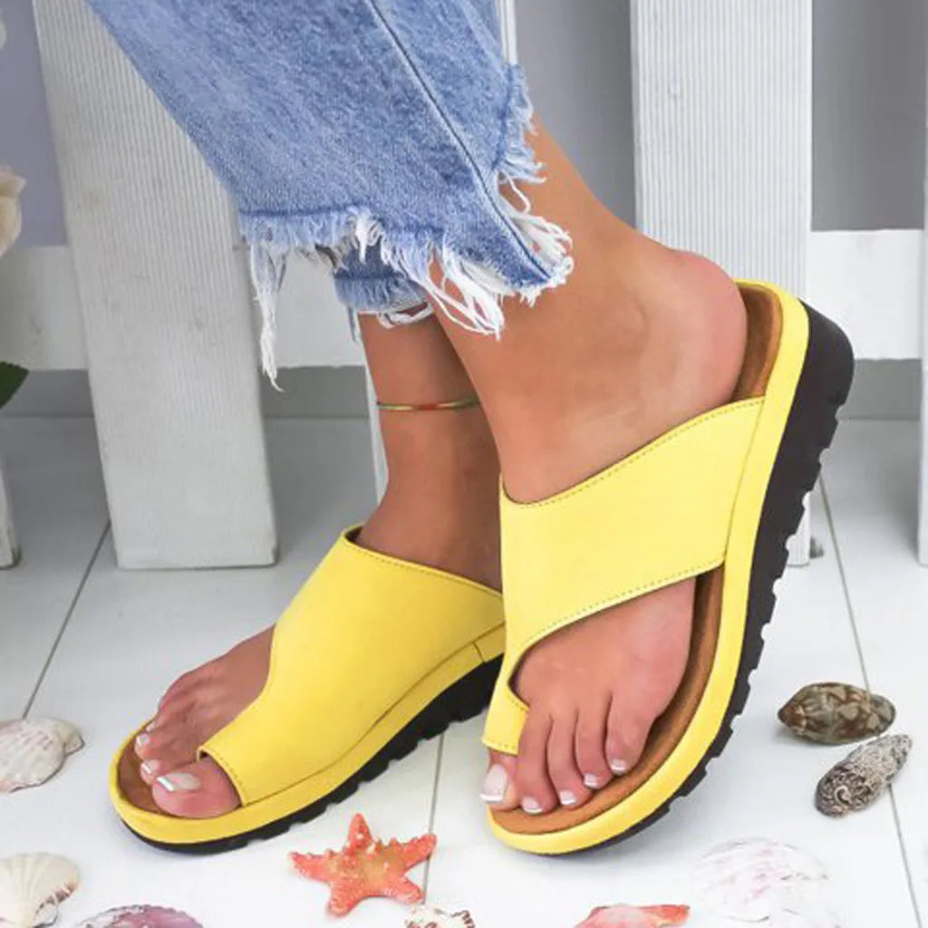 Women's Comfort Platform Flat Sandals – Wide Fit Casual Shoes | EU 35–43