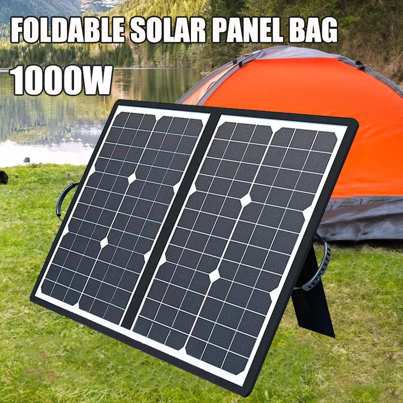 40W Foldable Solar Panel – Portable 18V Monocrystalline Charger for Car, Boat, Caravan & Camping