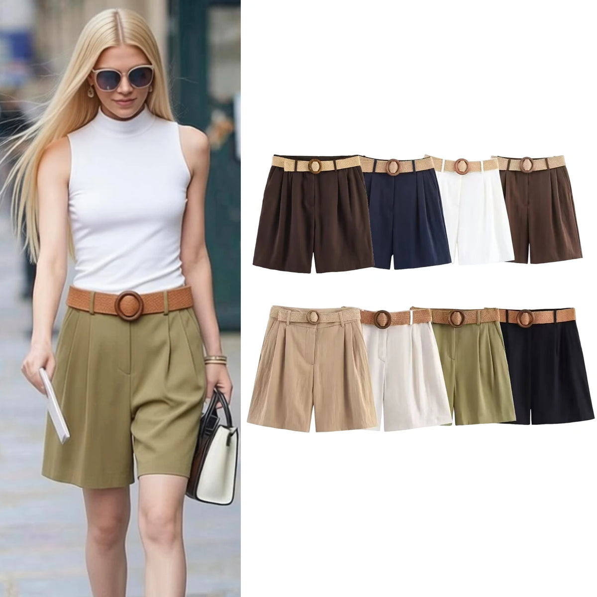 Women's High Waist Wide Leg Shorts – Loose Casual Streetwear | XS–L