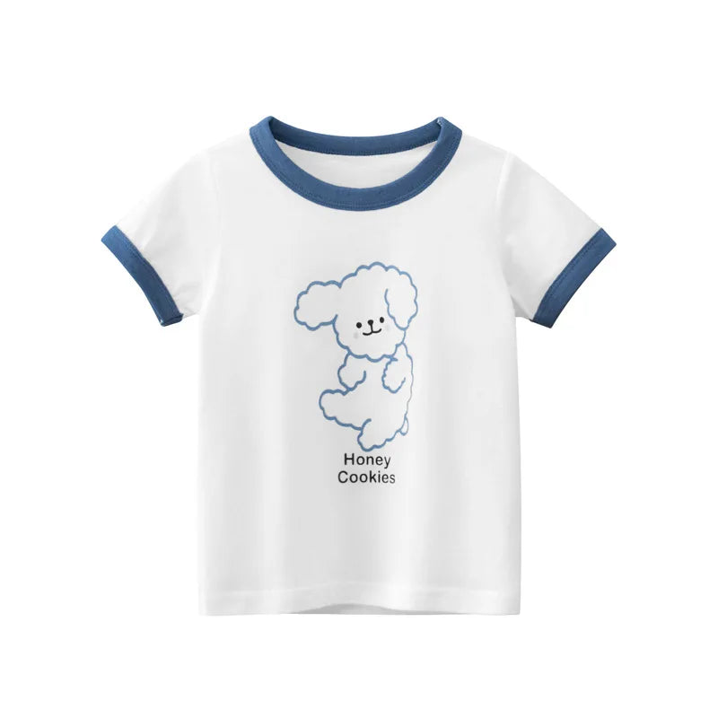 Girls Printed T-Shirt | Short Sleeve Summer Top | Ages 2–8 | Cotton