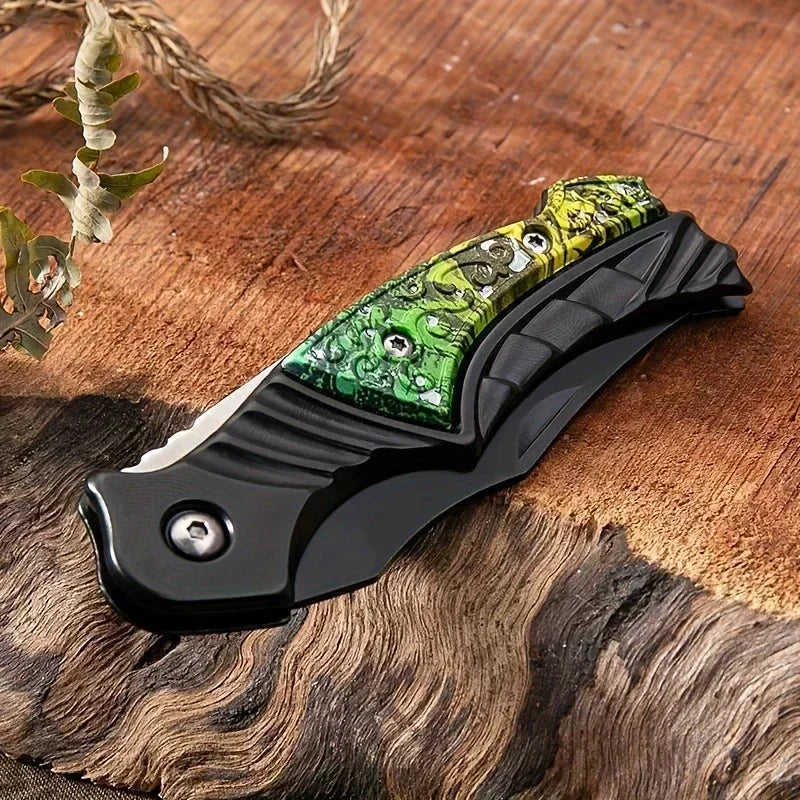 Portable Folding Pocket Knife – Sharp Stainless Steel Survival Knife for Camping & Hiking