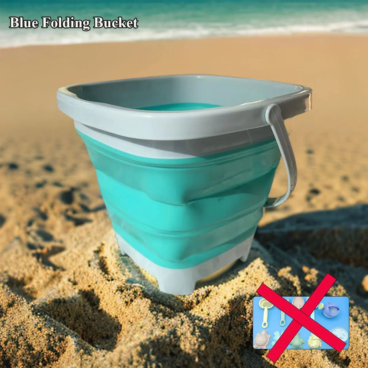 Kids Beach Sand Play Set | Folding Bucket & Sandbox Toys – 1, 5 or 11 Piece