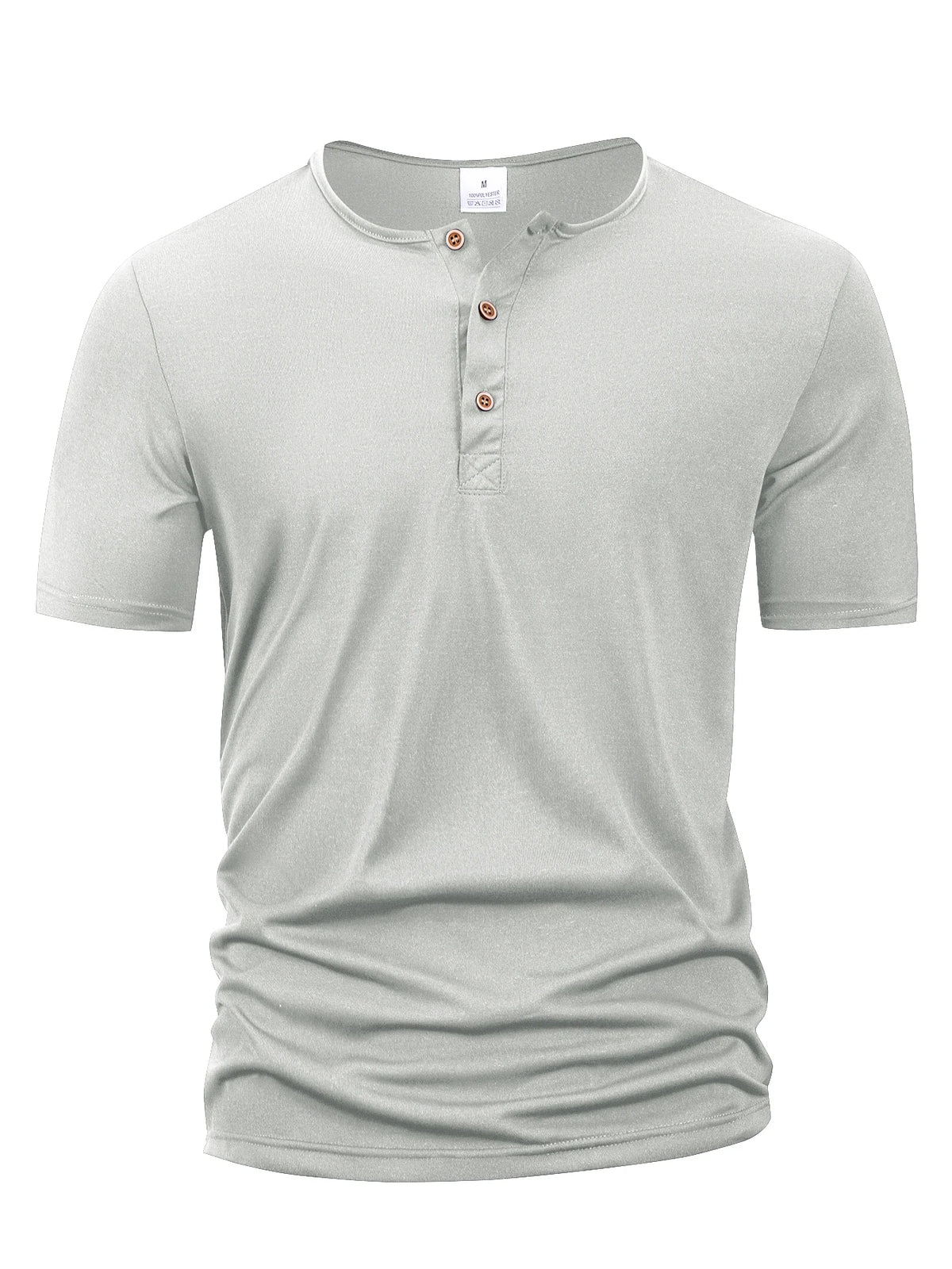Men's Henley Slim Fit Sport T-Shirt — Quick Dry, Lightweight, Breathable | Casual Polo Style Tops