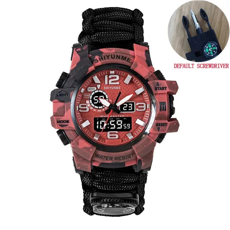 Outdoor Survival Paracord Watch — Military Tactical Multifunctional