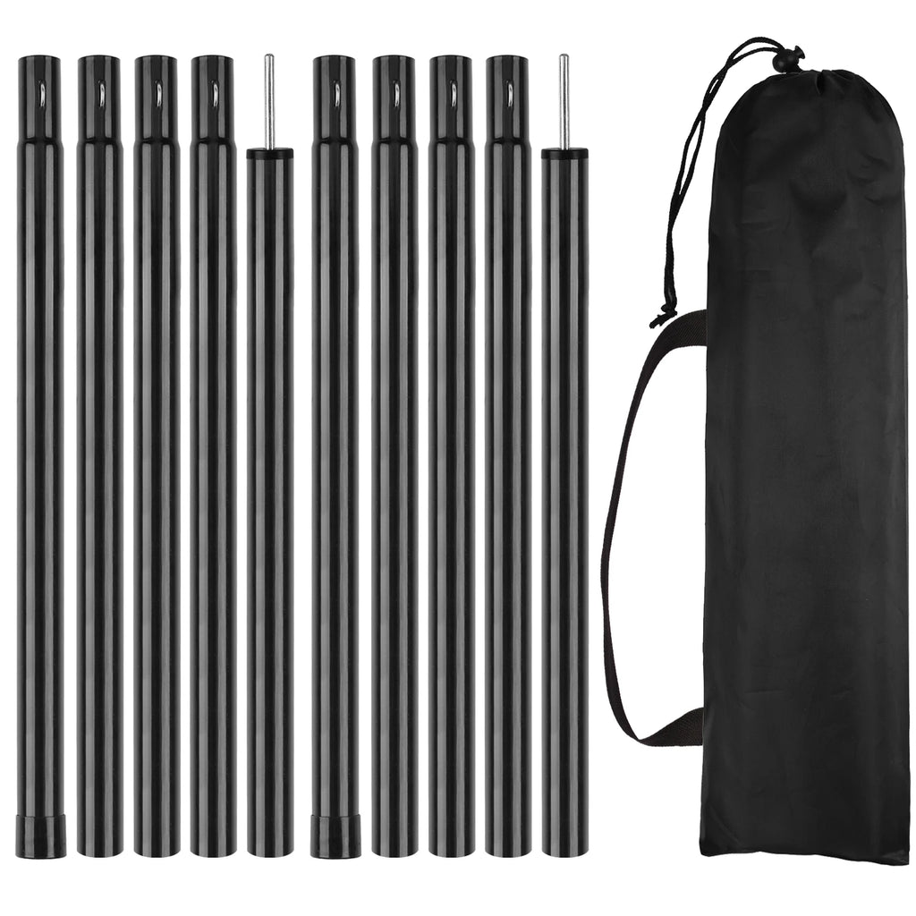 Camping Tarp & Awning Poles – Adjustable Caravan Porch Shelter Support