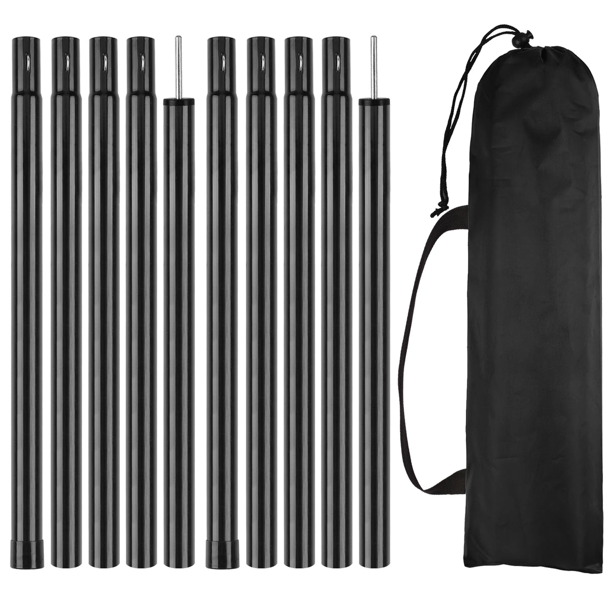 Camping Tarp & Awning Poles – Adjustable Caravan Porch Shelter Support