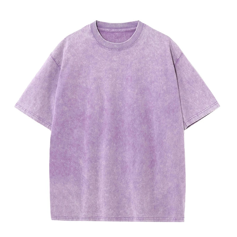 LEDP Men's Vintage Washed Oversized Heavy Cotton Tee — 230G, Short Sleeve | Streetwear T-Shirt