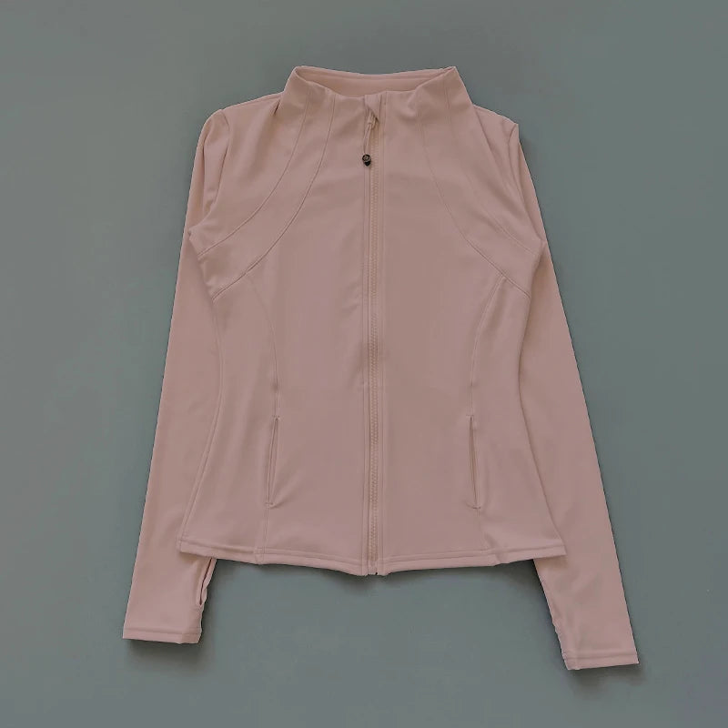 Women's Sports Windbreaker Jacket – Yoga Running Long Sleeve Sweatshirt | S–XL