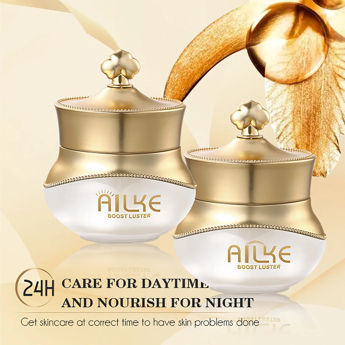 AILKE White Rose Whitening Face Care Set – Hyaluronic Acid, Anti-Wrinkle & Dark Spot Reduction