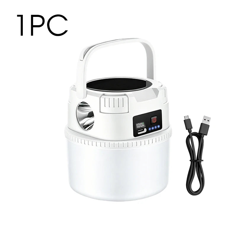 Solar-Powered Camping Charger & Light | Ultra-Long Battery Life for Outdoor, Night Markets & Stall Tents