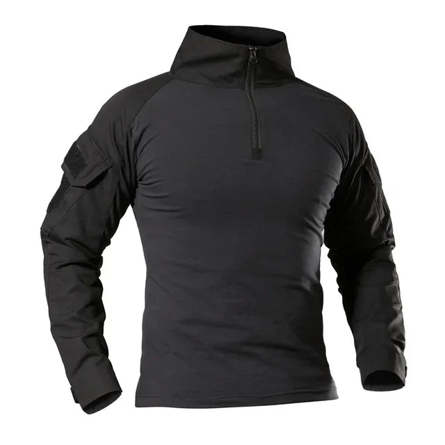 Men's Tactical Military Long Sleeve Hiking T-Shirt — Moisture-Wicking, CP Camo Style | Hunting, Climbing & Outdoor