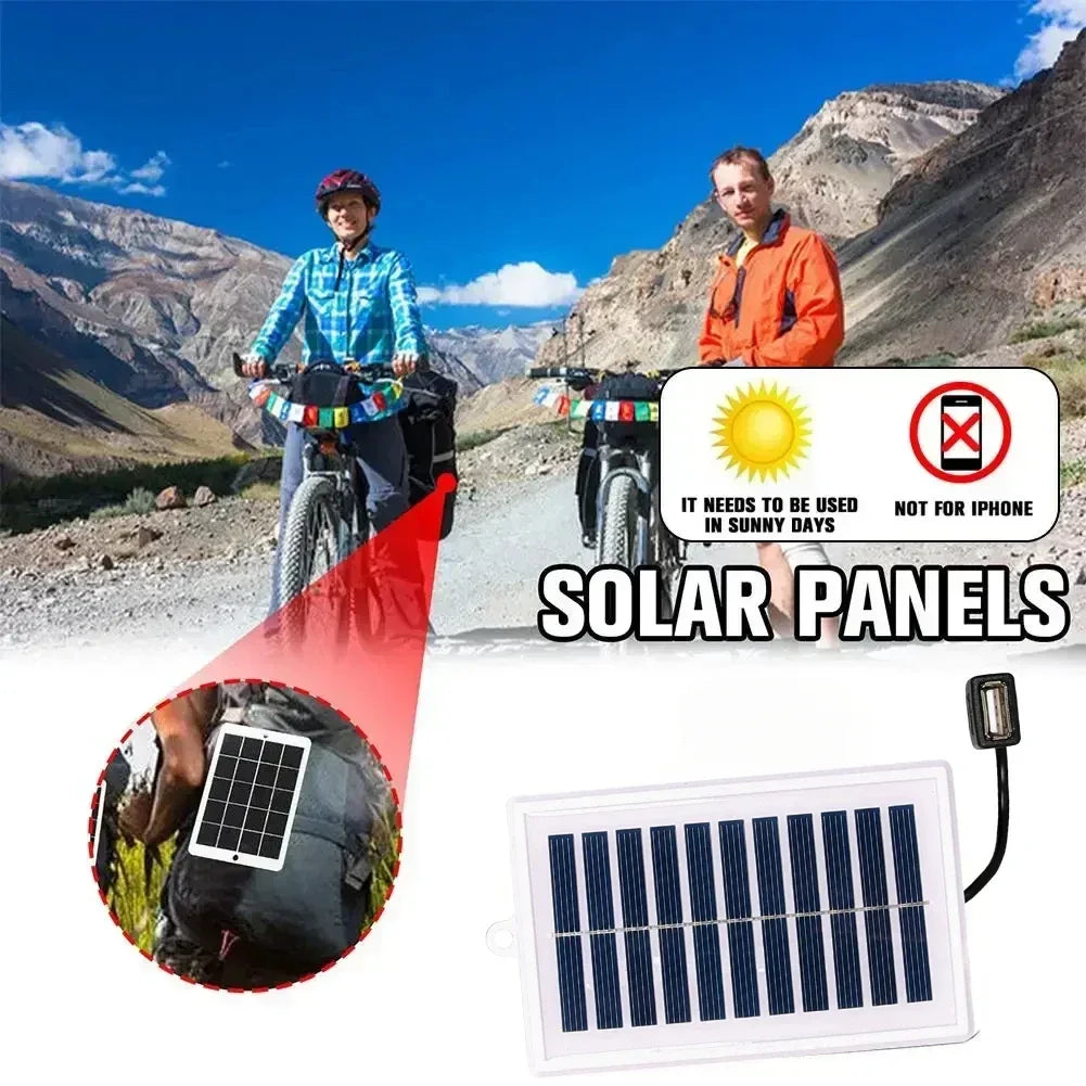 Portable Solar Charger with USB Output – Compact Solar Panel for Camping, Travel, Flashlights & Fans
