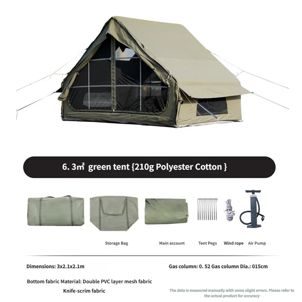 Large Inflatable Camping Tent – 4–8 Person Quick Setup, Windows & Water-Resistant | Four Season