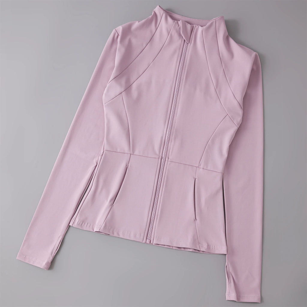 Women's Sports Windbreaker Jacket – Yoga Running Long Sleeve Sweatshirt | S–XL