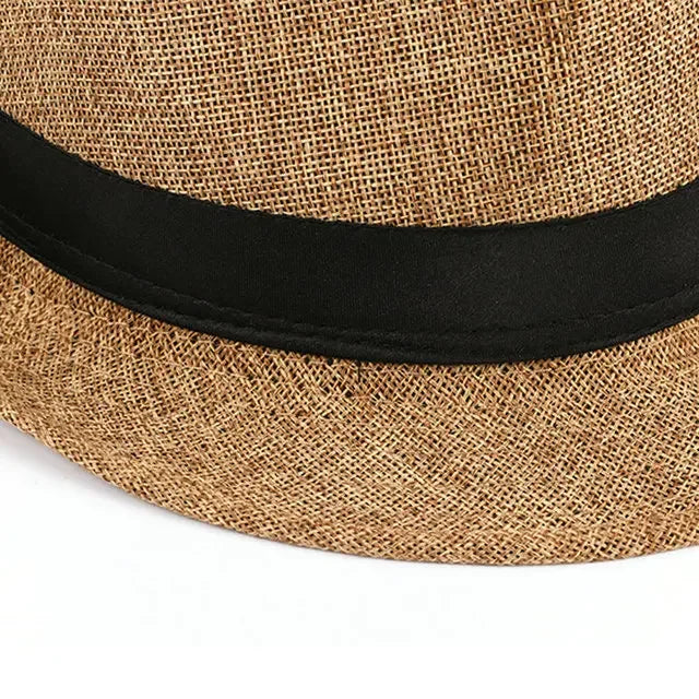 Men's Classic Fedora Hat – Cotton Linen Sun Visor